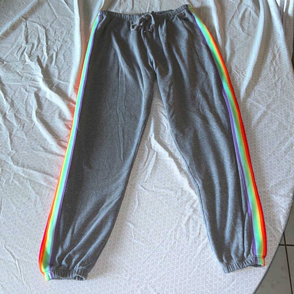 Victorias Secret PINK Rainbow Stripe Joggers